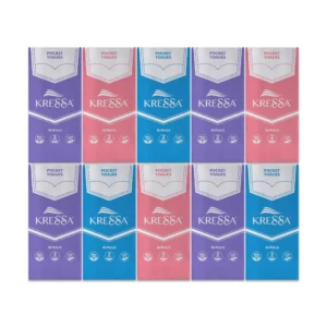 Kressa Facial Pocket Tissue Paper | 2-Ply Travel-Friendly Face & Hand Tissues
