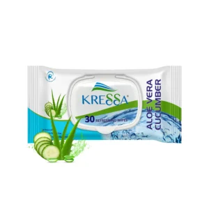 Kressa Face Wipes with Aloe Vera & Cucumber | 30 Wipes Per Pack