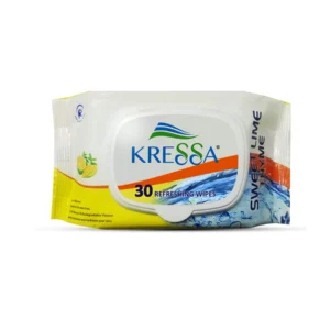 Kressa Face Wipes with Sweet Lime & Thyme | 30 Wipes Per Pack