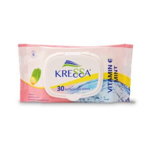 Kressa Face Wipes with Vitamin E & Mint | 30 Wipes Per Pack
