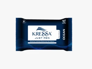 Kressa Men Face Wipes (Ocean) | Refreshing, Hydrating, Anti-Pollution