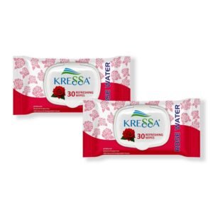 Kressa Face Wipes with Rose Water | Gentle, Hydrating & Refreshing Face Cleansing Wipes