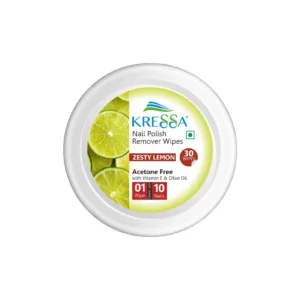 Kressa Acetone-Free Nail Polish Remover Wipes | Zesty Lemon
