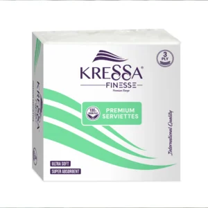 Kressa Finesse Premium 3-Ply Paper Napkins | 50 Sheets Per Pack | 100% Virgin Pulp