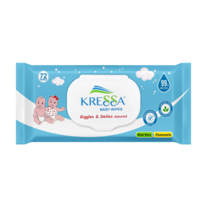 Kressa Baby Wet Wipes With Lid | 99% Pure Water | 72 Wipes Per Pack