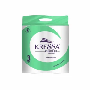 Kressa 3Ply Toilet Paper - 8 Toilet Tissue Rolls x 300 Pulls(2400 Pulls) Bathroom Tissue (Pack of 2)