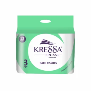 Kressa 3 Ply Toilet Paper | 300 Pulls Per Roll